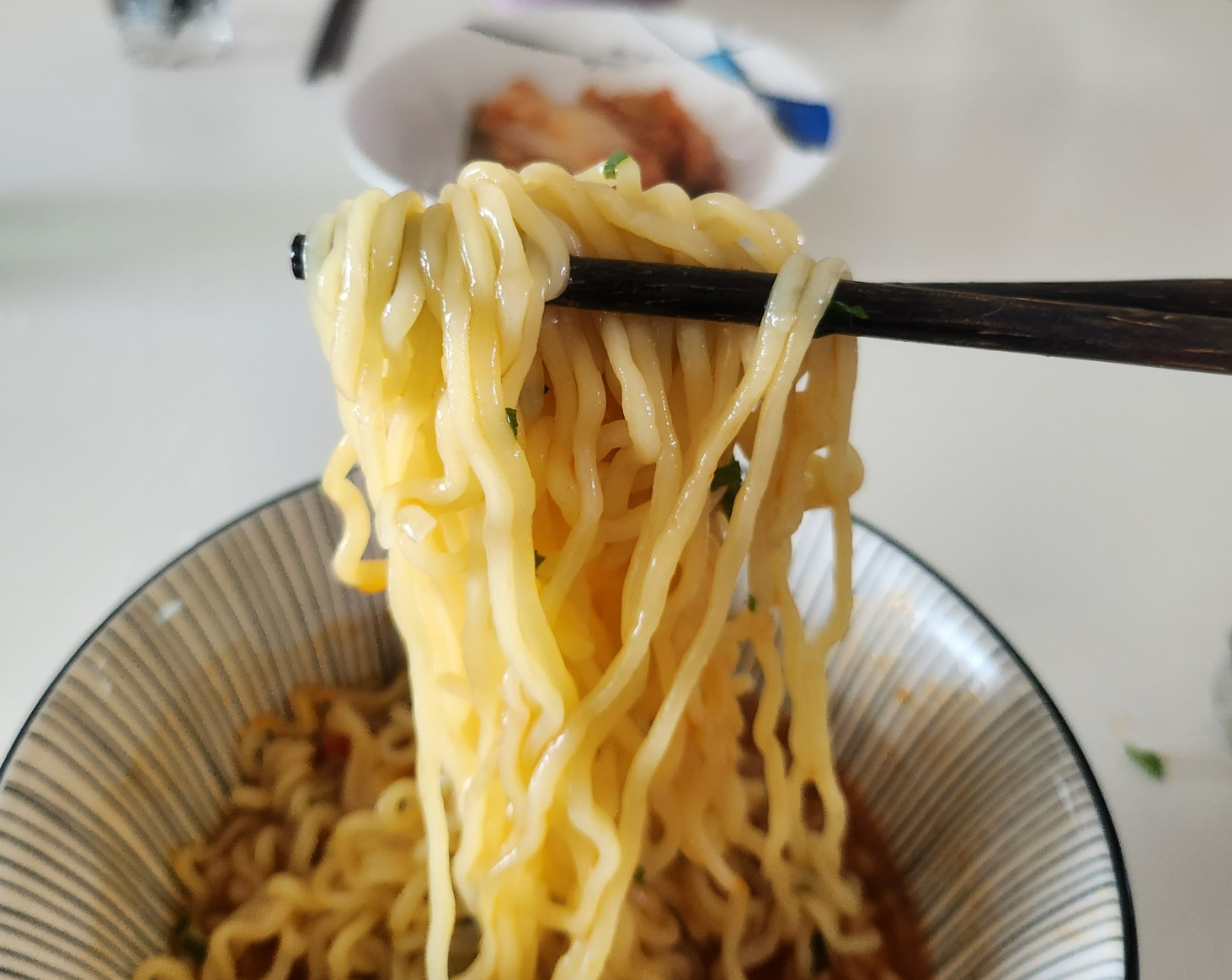 해장라면 맵탱 마늘조개라면 맛