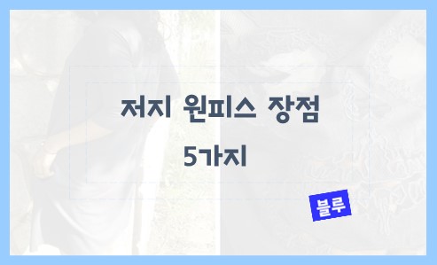저지 원피스 장점 5가지