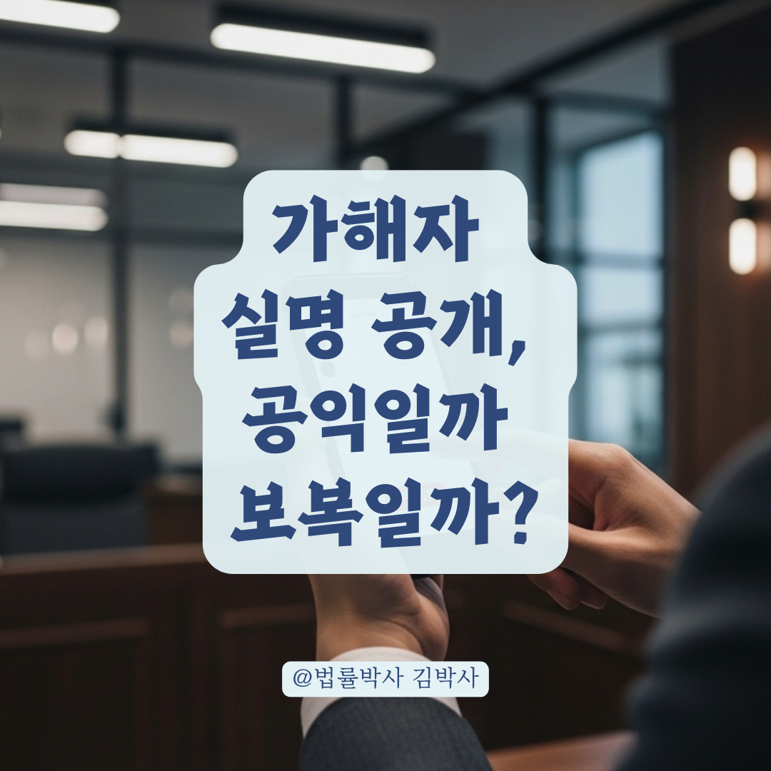 가해자 정보 알린다고 다 합법일까? 공익 목적과 사적 보복의 경계 정리.