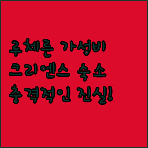 루체른 숙소 예약 전 꼭 확인해야 할..