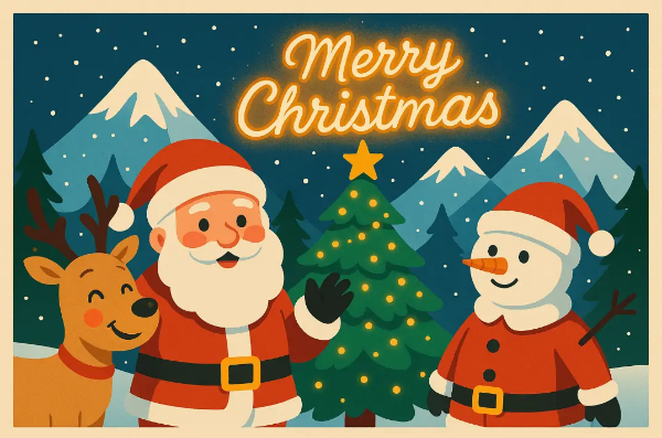 크리스마스-루돌프-산타-눈사람-트리