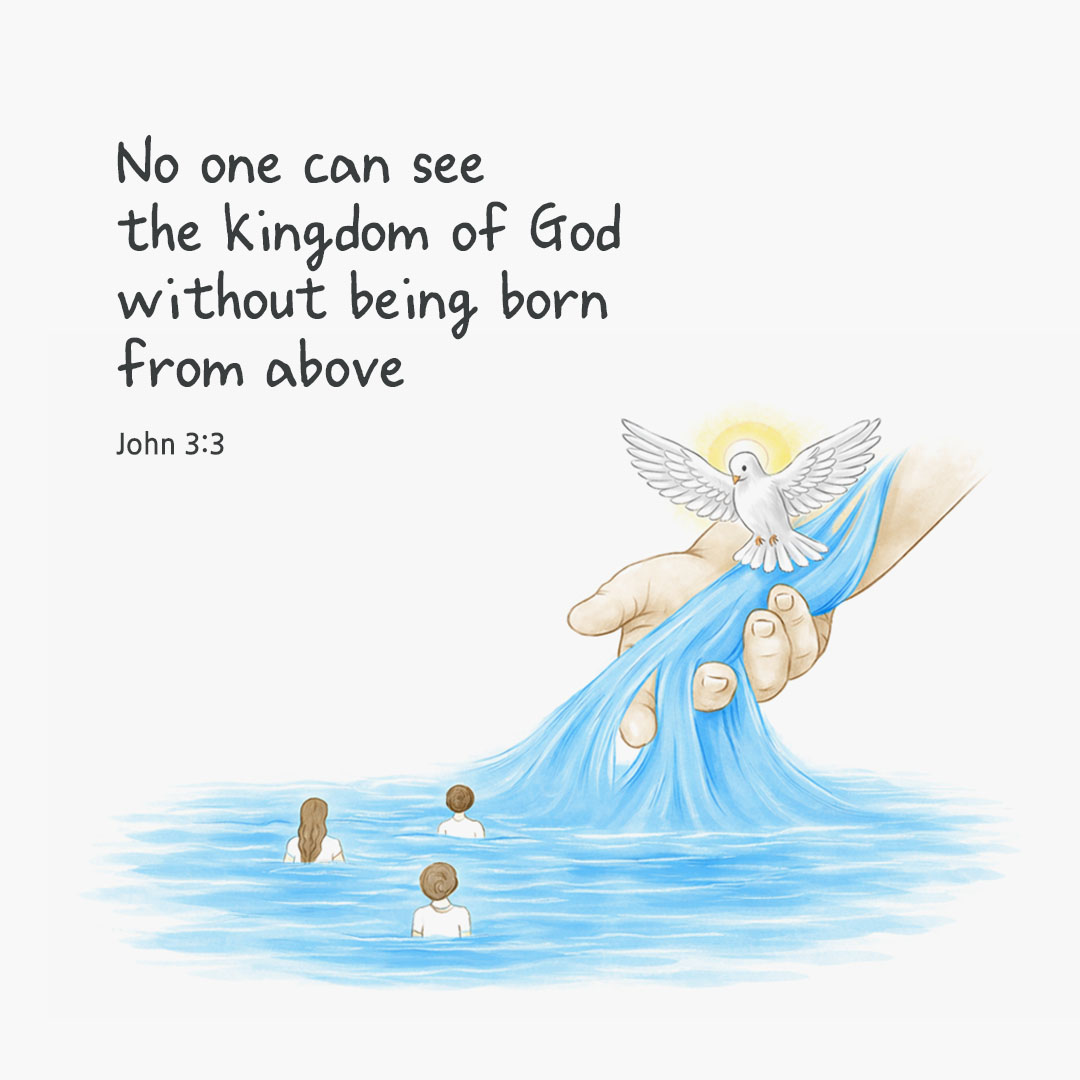 Today's Bible verse card John 3:3 scripture image