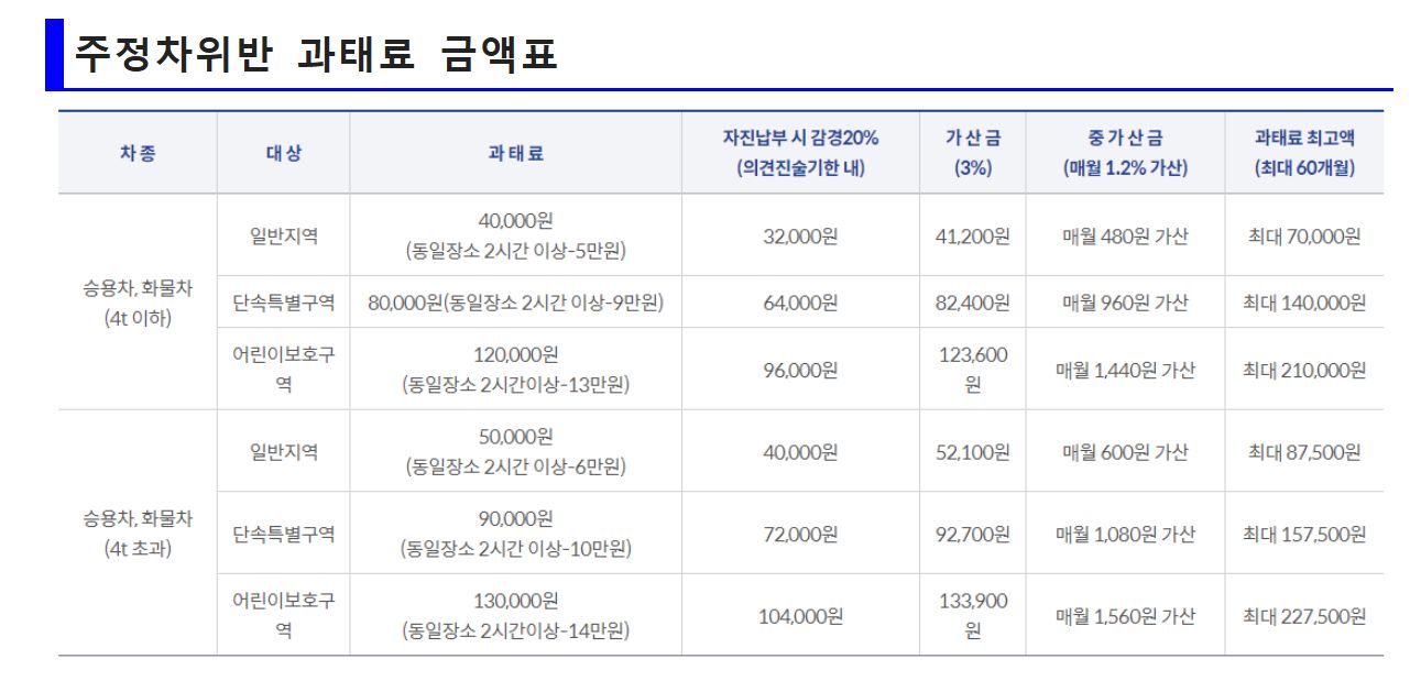 주정차 위반