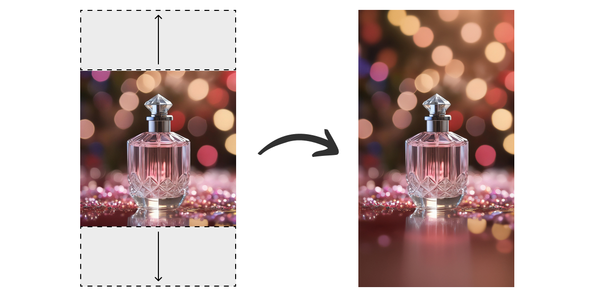 광고 배너 이미지 제작 시 유용한 기능, 배경 확장