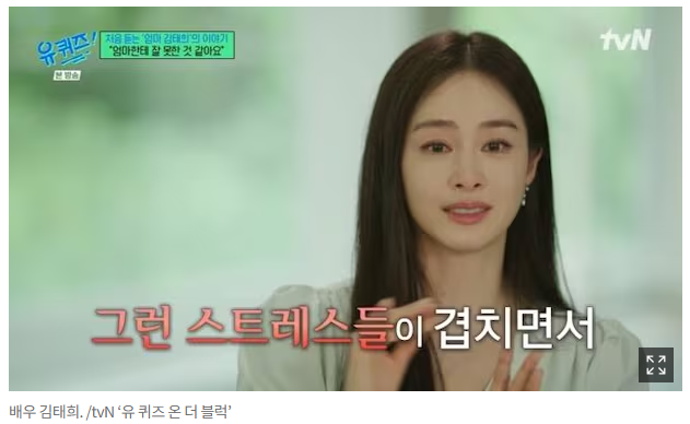 김태희의 눈물(육아 고백, 감정 고립, 사회 압박)