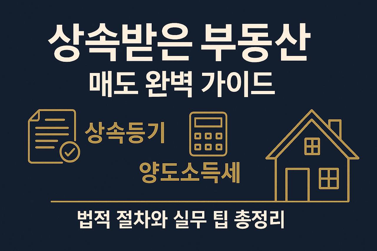 상속받은 부동산 매도 완벽 가이드 - 상속등기와 양도소득세 법적 절차와 실무 팁 총정리 인포그래픽
