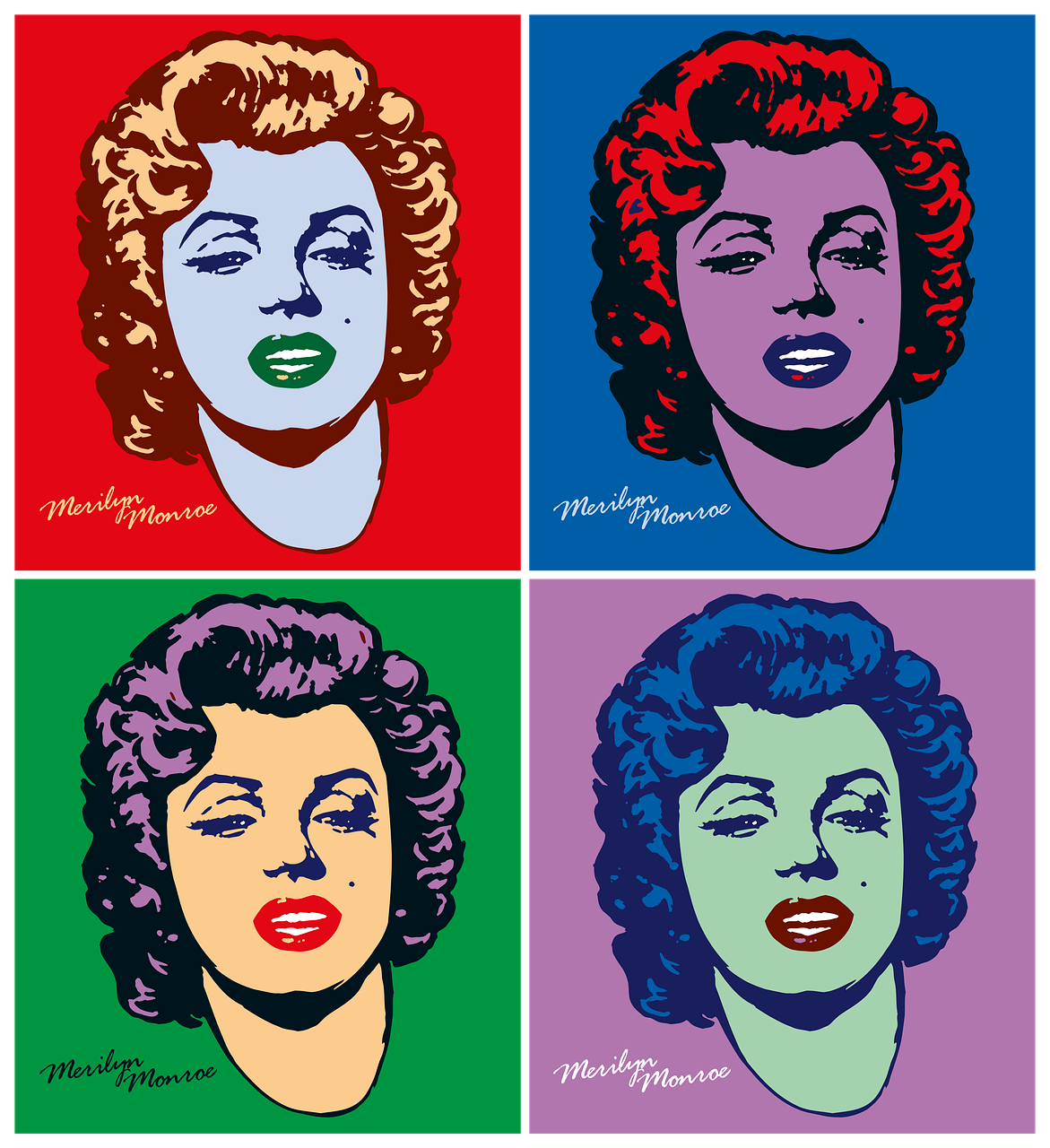 앤디 워홀의 마릴린 먼로 팝 아트