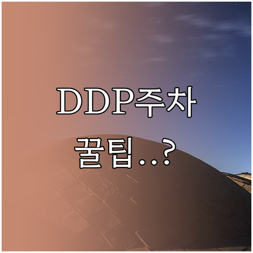 동대문 디자인 플라자 내부 주차장 운..