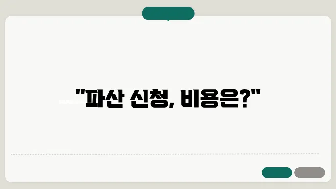 개인 파산 신청 비용