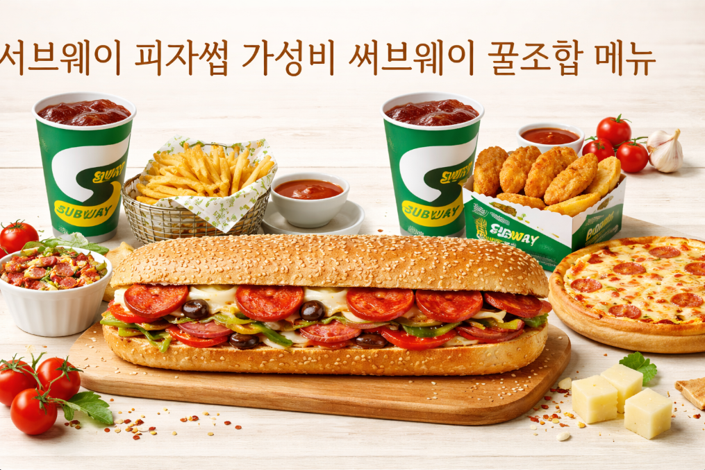 서브웨이 피자썹 가성비 꿀조합 이것만 알면 끝