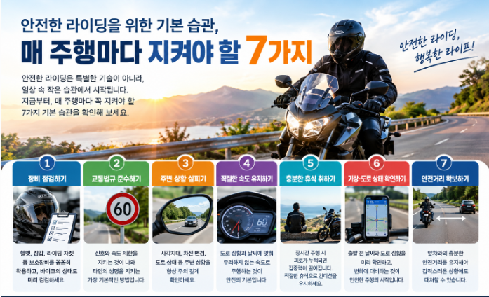 안전한 라이딩을 위한 기본습관