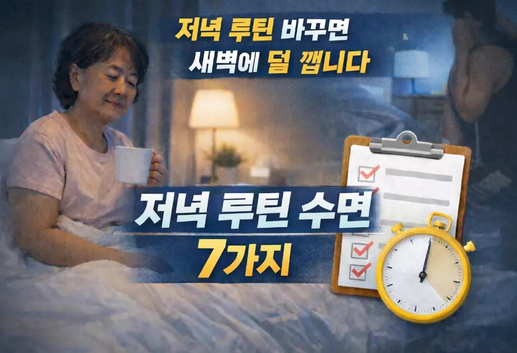 저녁 루틴 수면 7가지만 바꾸면 새벽에 덜 깹니다