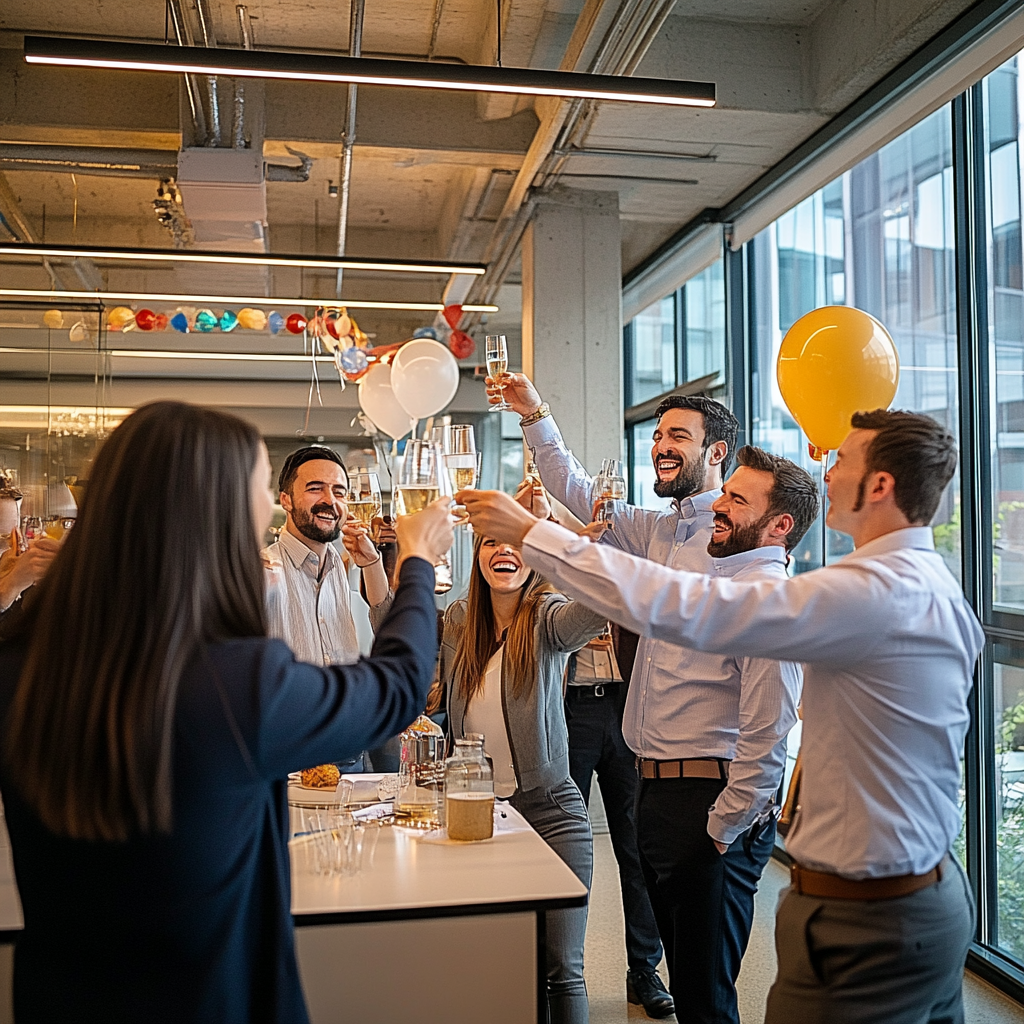 승진 및 성과를 축하하는 자리