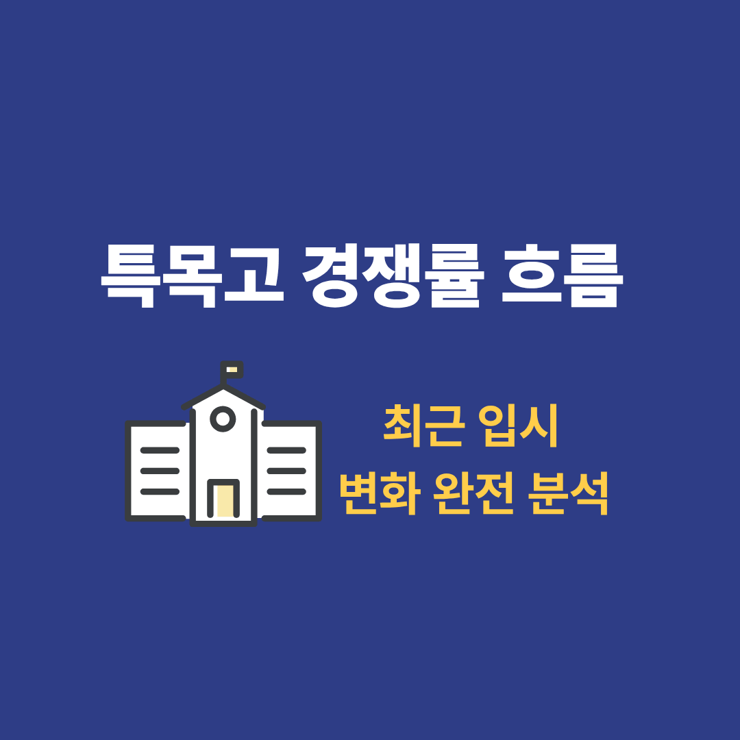 특목고 경쟁률 변화를 분석하는 그래프 이미지