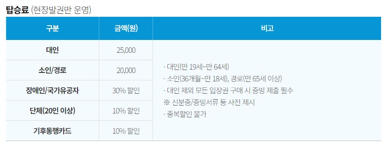 서울달 탑승료