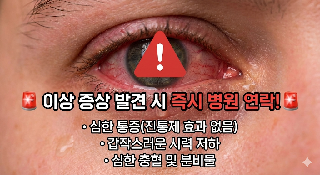 백내장 수술 후 이상 증상 발견 시 긴급 대처법