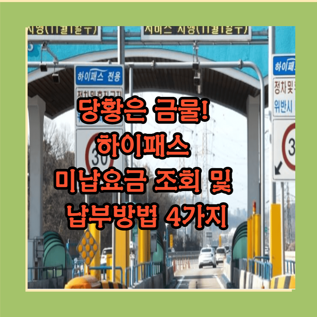 하이패스 미납요금 조회