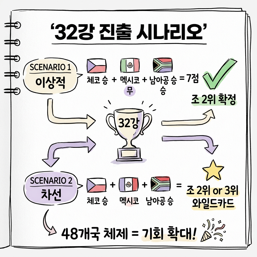 대한민국 월드컵 일정 조편성
