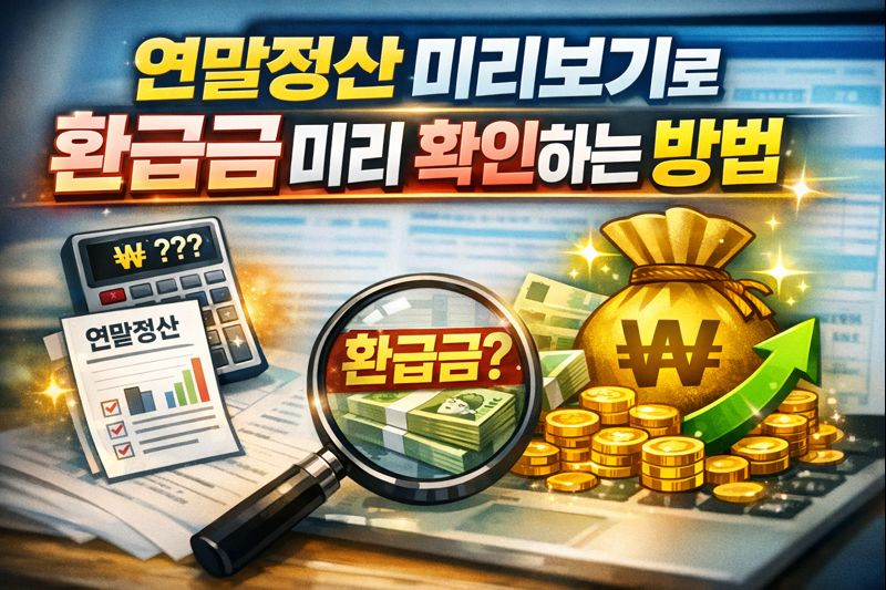 연말정산 미리보기로 환급금 미리 확인하는 방법