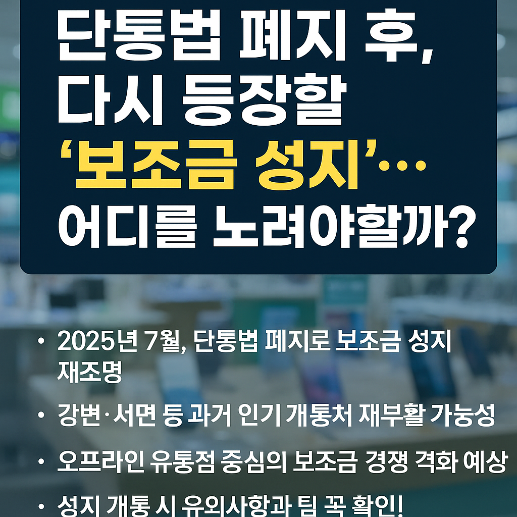 다시 등장할 ‘보조금 성지’