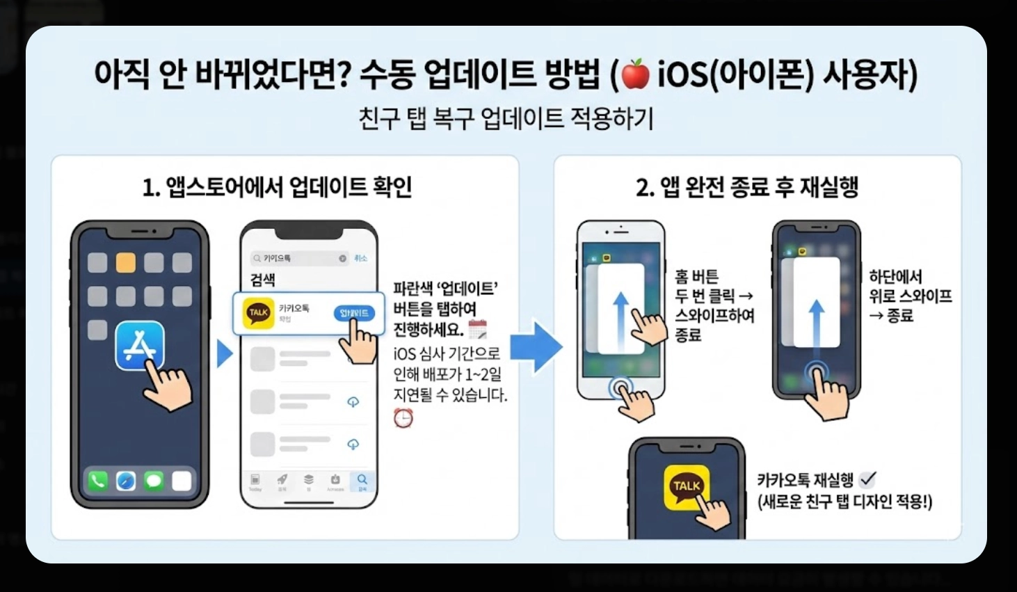 카카오톡 친구 탭 복구 완료! 2025 최신 업데이트