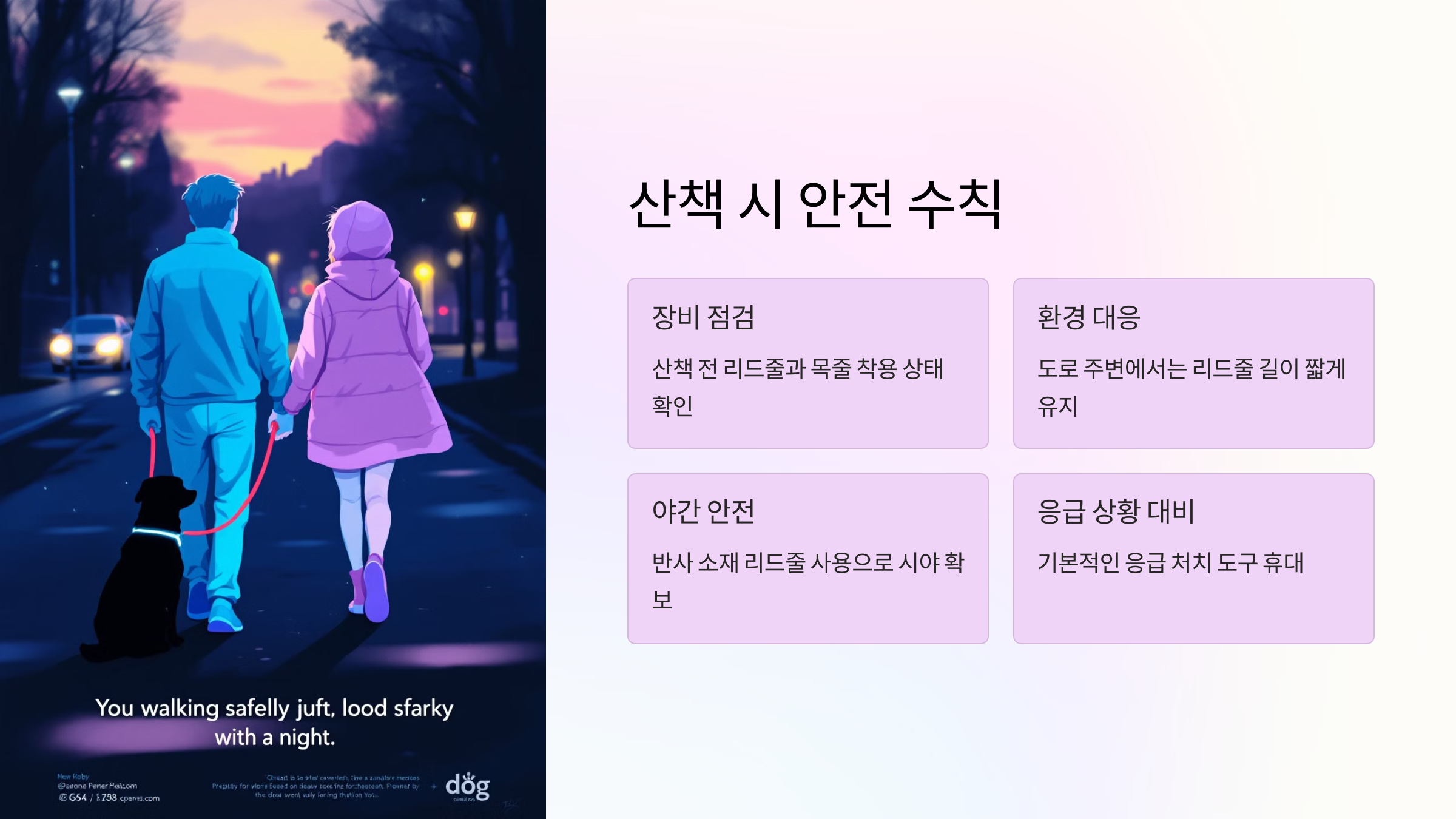 산책 시 안전 수칙