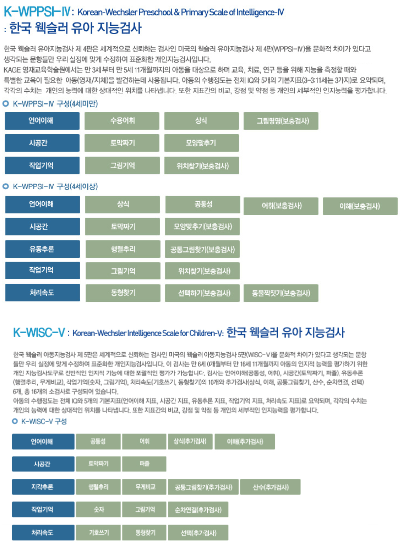 한국 웩슬러 검사