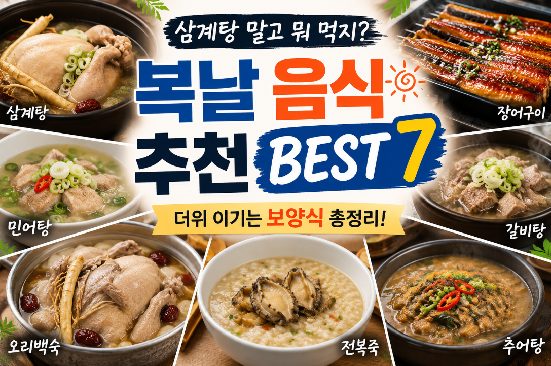 중복 음식 추천 BEST 7｜삼계탕 말고 뭐 먹지?