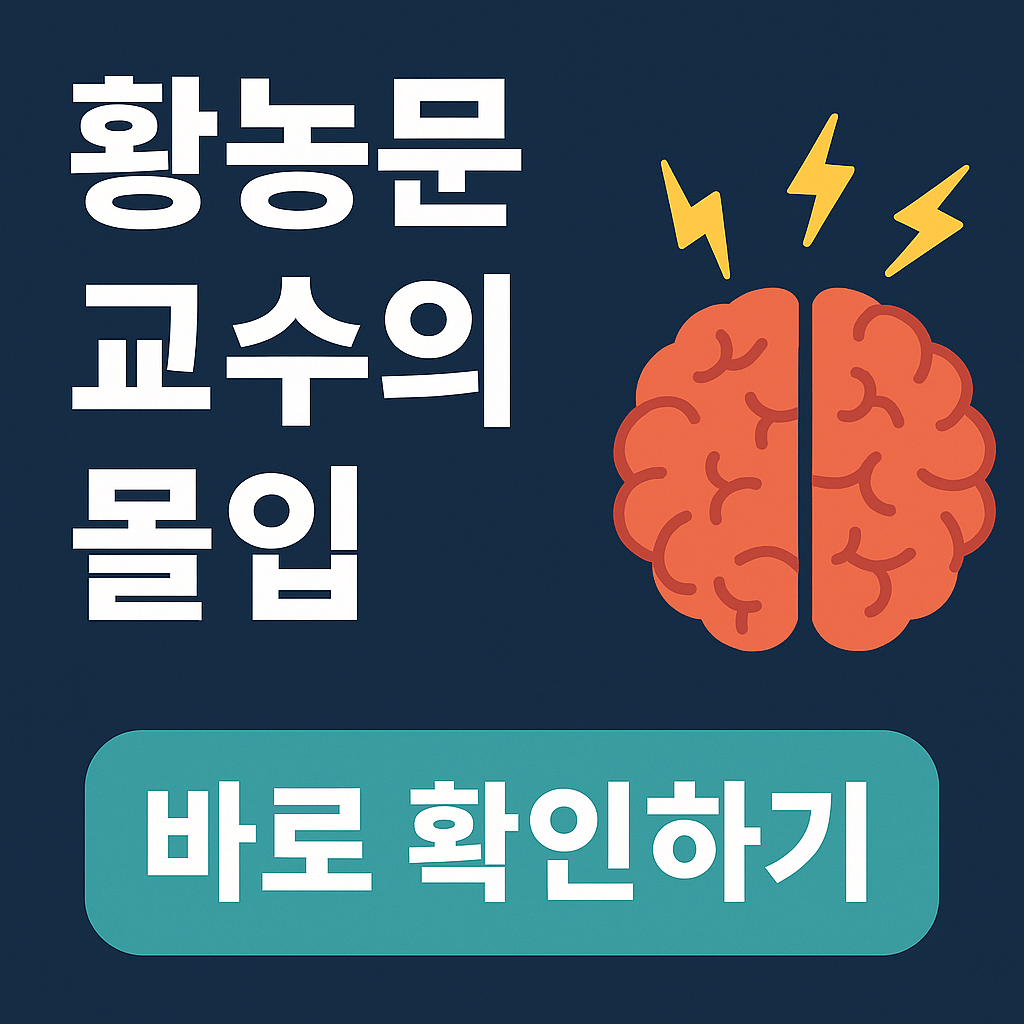 몰입의 비밀 황농문교수의 몰입