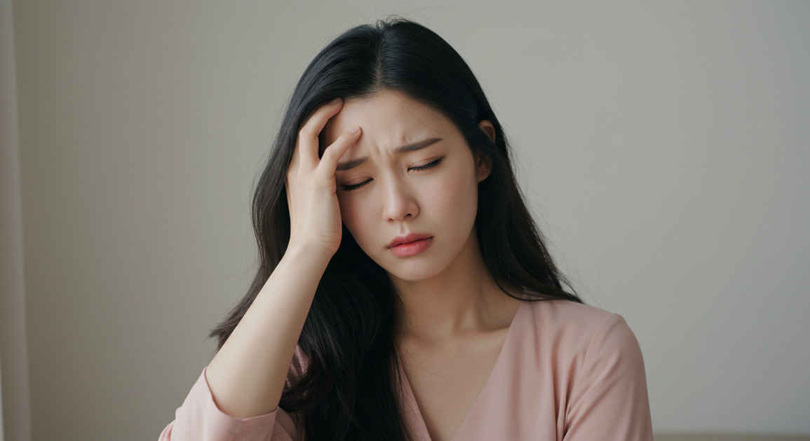 ์ฒ ๋ถ ํก์๋ฅผ ์ ๋๋ก ํ์ง ์์ ์ด์ง๋ฌ์ด ์ฌ์ฑ ์ด๋ฏธ์ง