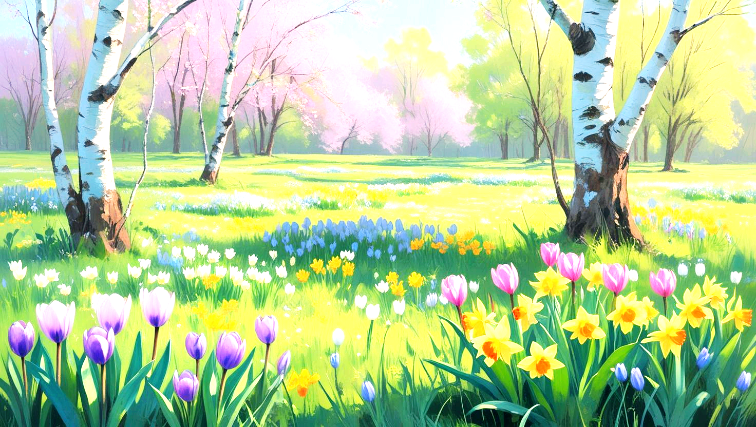 봄꽃 가득한 풍경