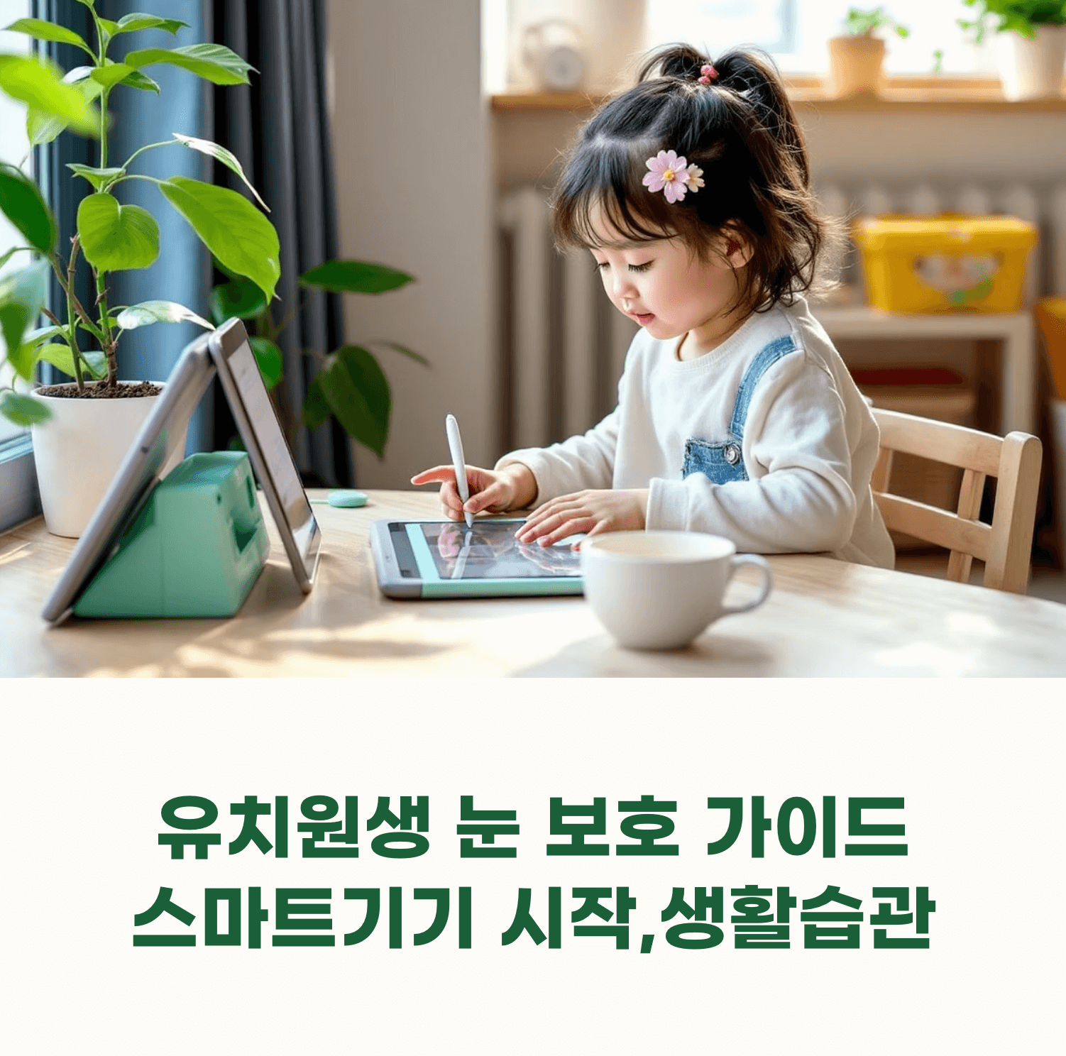 유치원생 스마트기기 시작