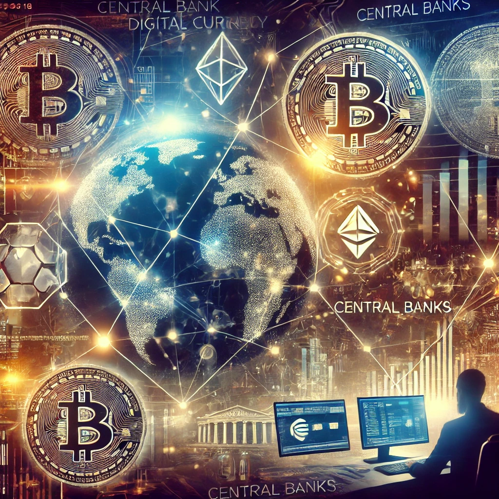 CBDC 글로벌 금융 시스템을 시각적으로 강조