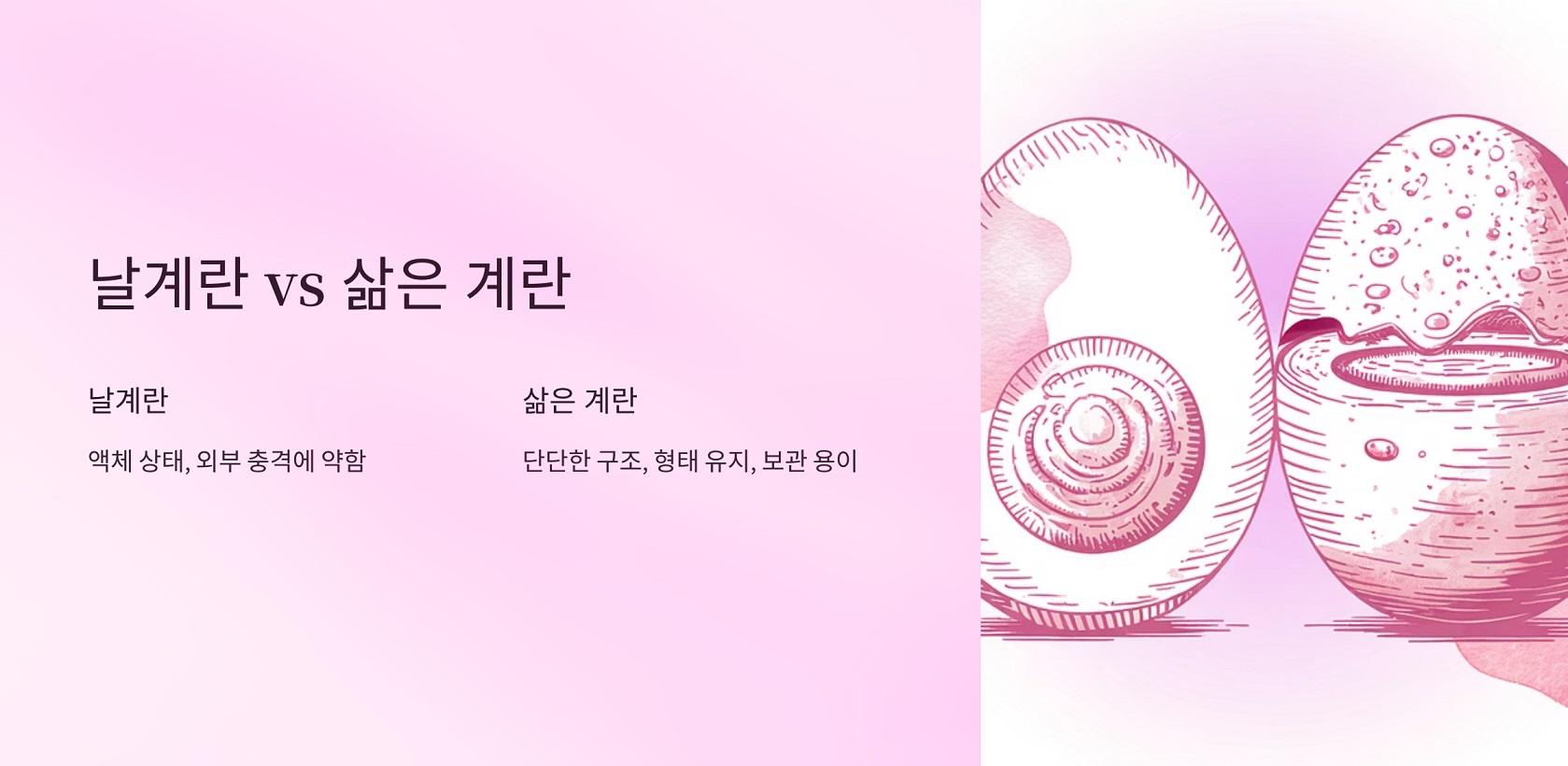 날계란과 삶은 계란
