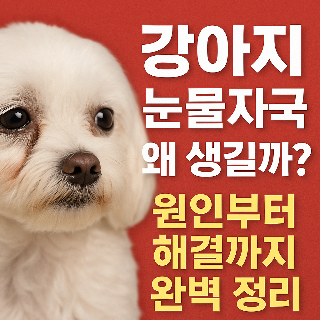 강아지 눈물자국