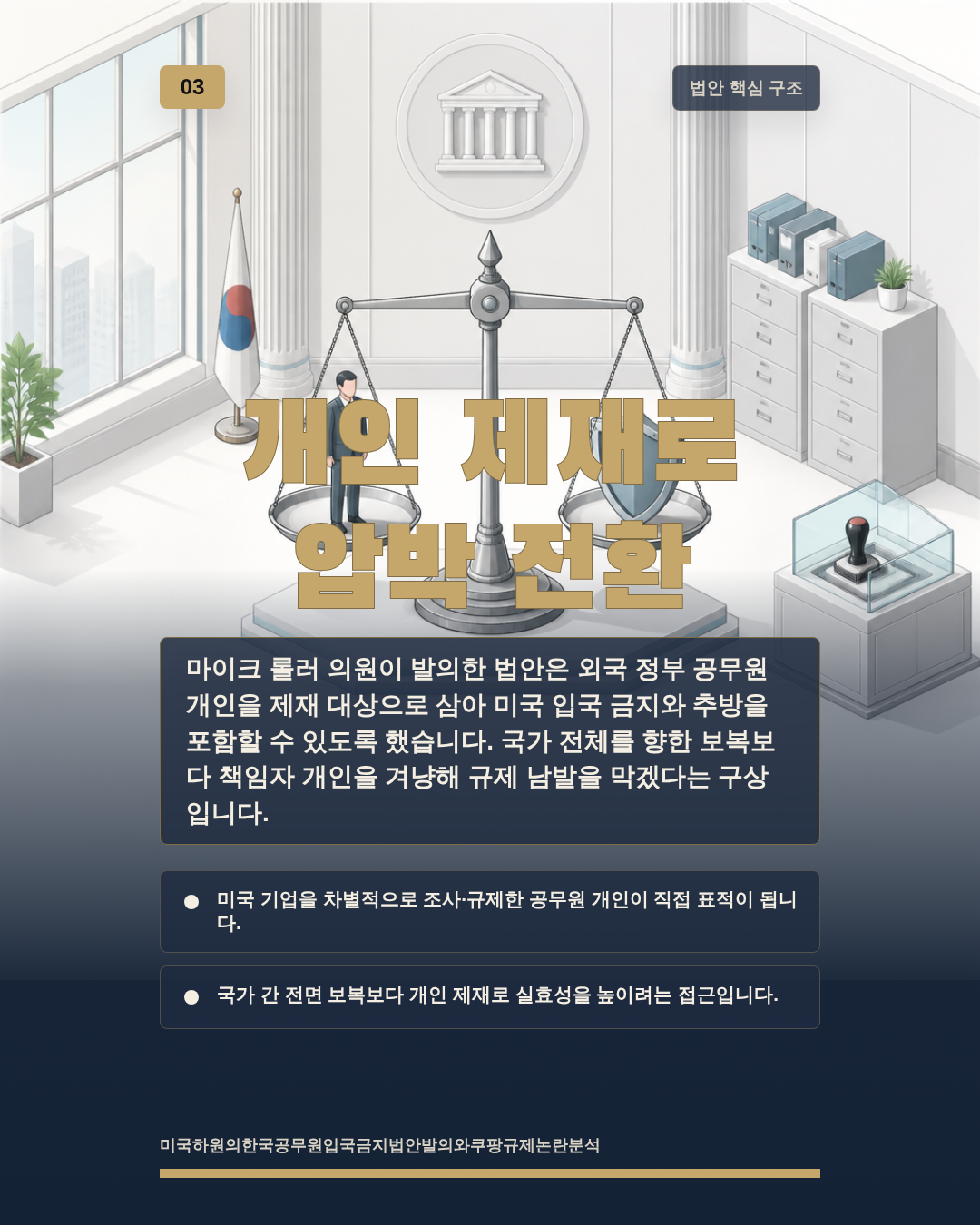 개인 제재로 압박 전환