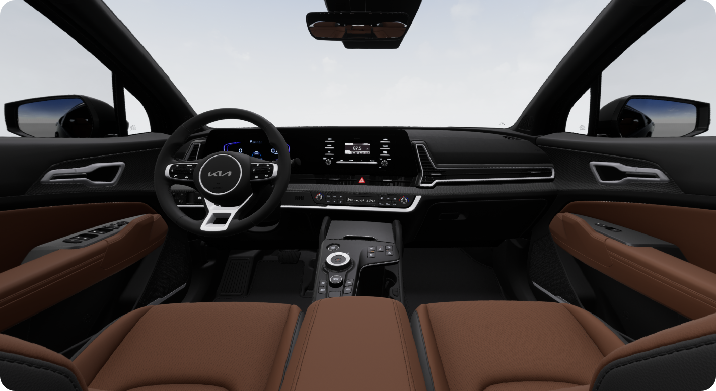 스포티지 하이브리드 브라운 실내 색상