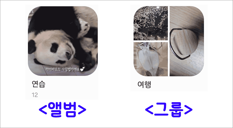 앨범과 그룹의 차이점