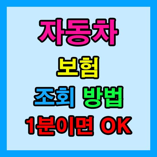 자동차보험 조회: 내 차 보험 가입 내역 1분 조회