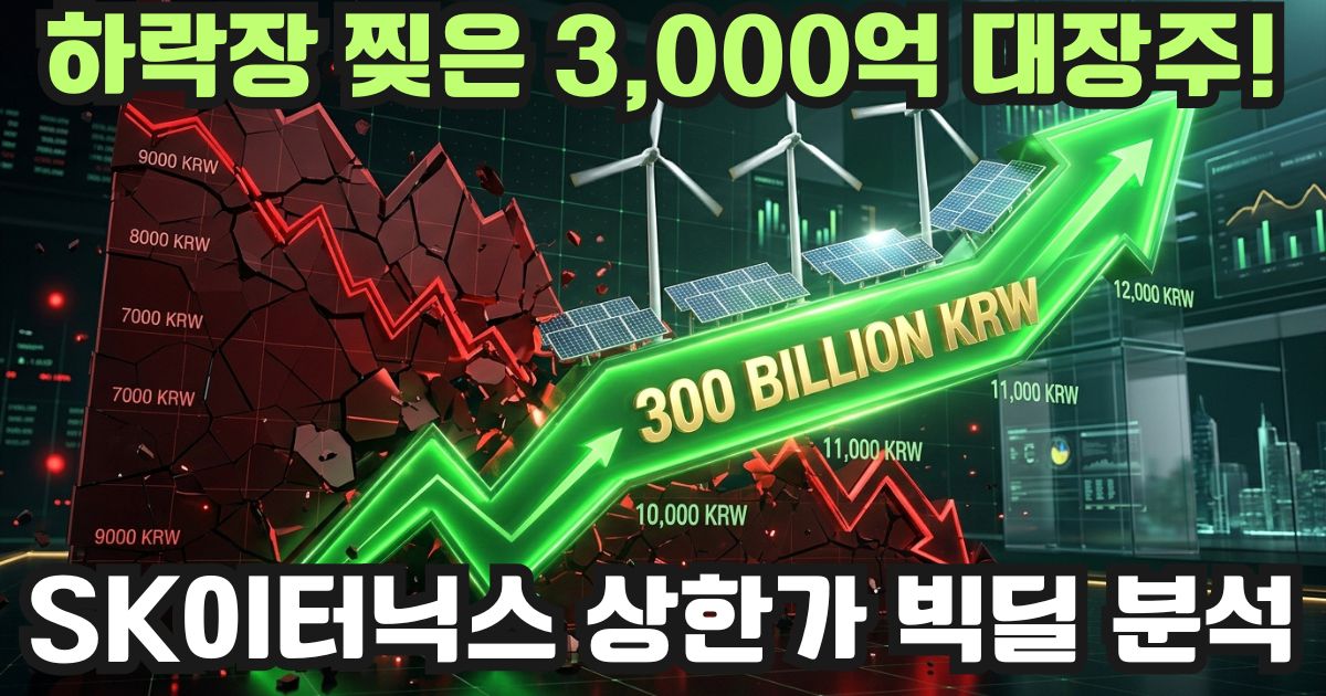 6월 10일 코스피 하락장 속 거래대금 3000억 폭발 SK이터닉스 주가 상한가 달성 분석