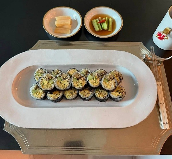 고현정이 올린 김밥 사진. 사진=고현정 인스타그램 캡처