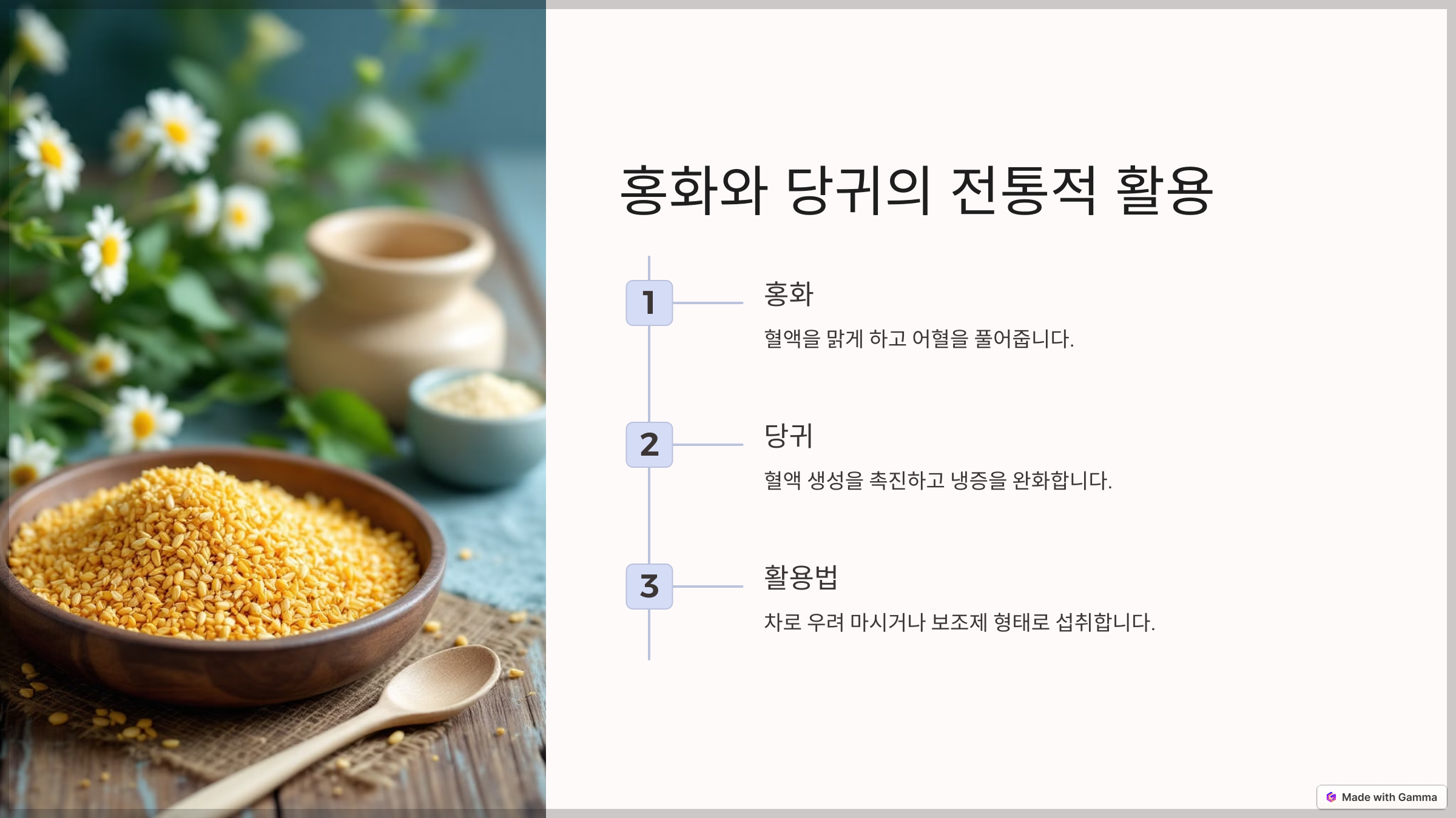 혈액 순환에 좋은 약초