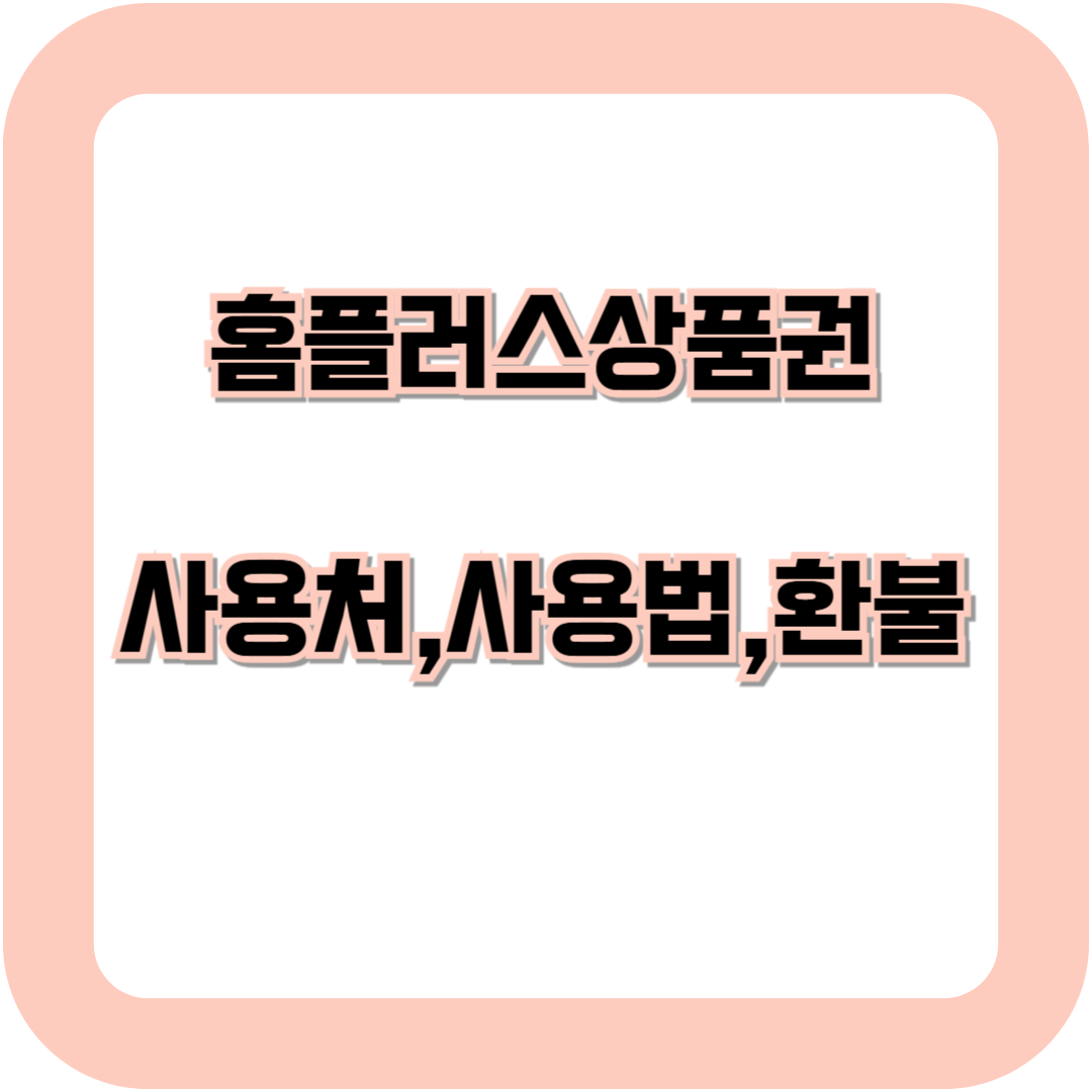 홈플러스상품권 사용처