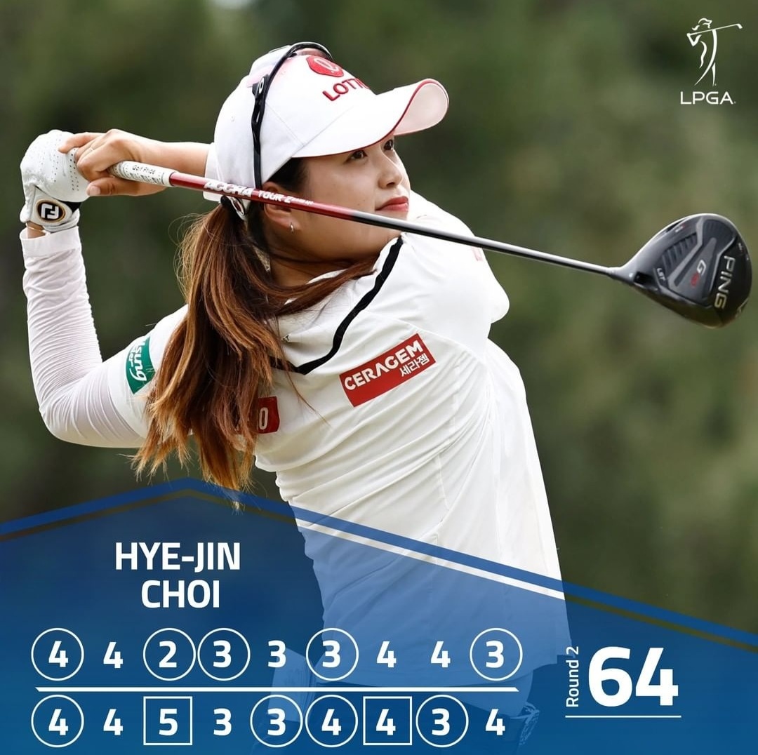 최혜진의 US여자오픈 2라운드 스코어카드