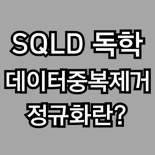 정규화란 무엇인가? 중복을 없애고 효율을 높이는 데이터 구조화의 기술 (데이터분석 기초, SQLD 독학)