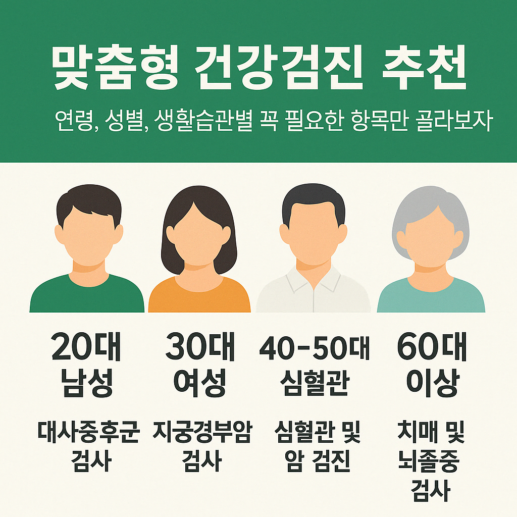 맞춤형 건강검진 추천 – 2025년 나에게 꼭 필요한 검사만 똑똑하게 받는 법