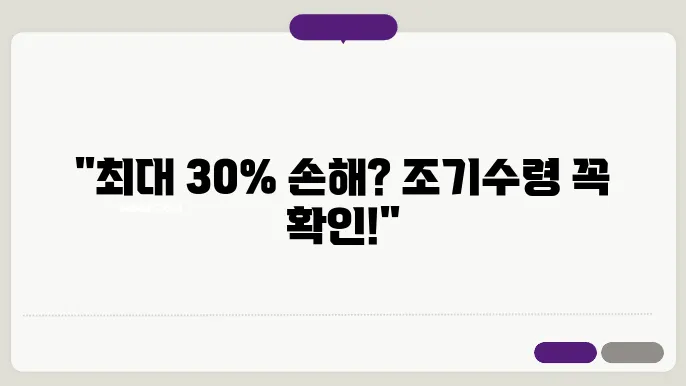 국민연금 조기수령 나이와 조건, 필수 체크 포인트