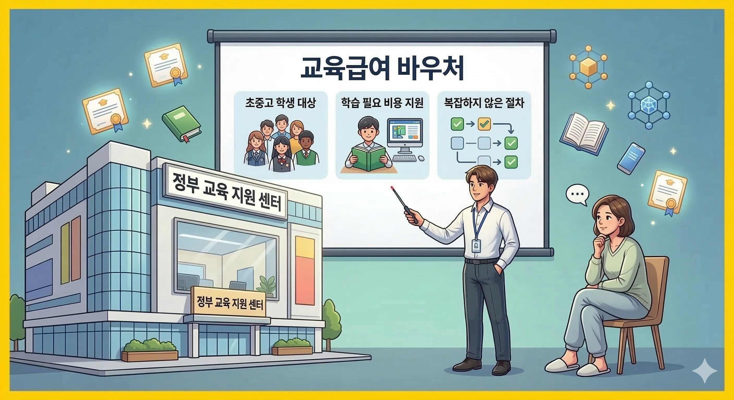 자녀 교육비 정부 지원 제도 교육급여바우처 신청하기