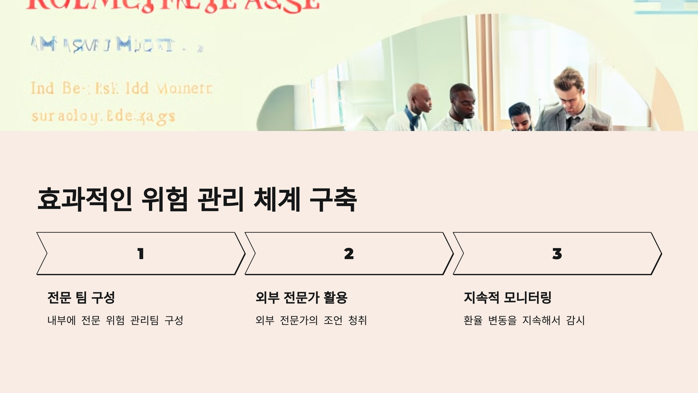 효과적인 위험 관리 체계 구축