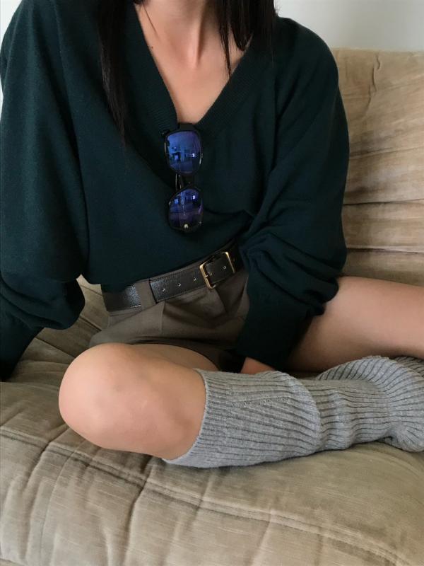 위아 앤드류 니트 / 브이넥니트 캐시미어니트